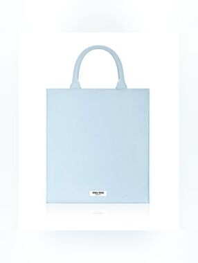 NWT Miu Miu Tote Bag Mini – Blue Logo Bag + Dust Bag